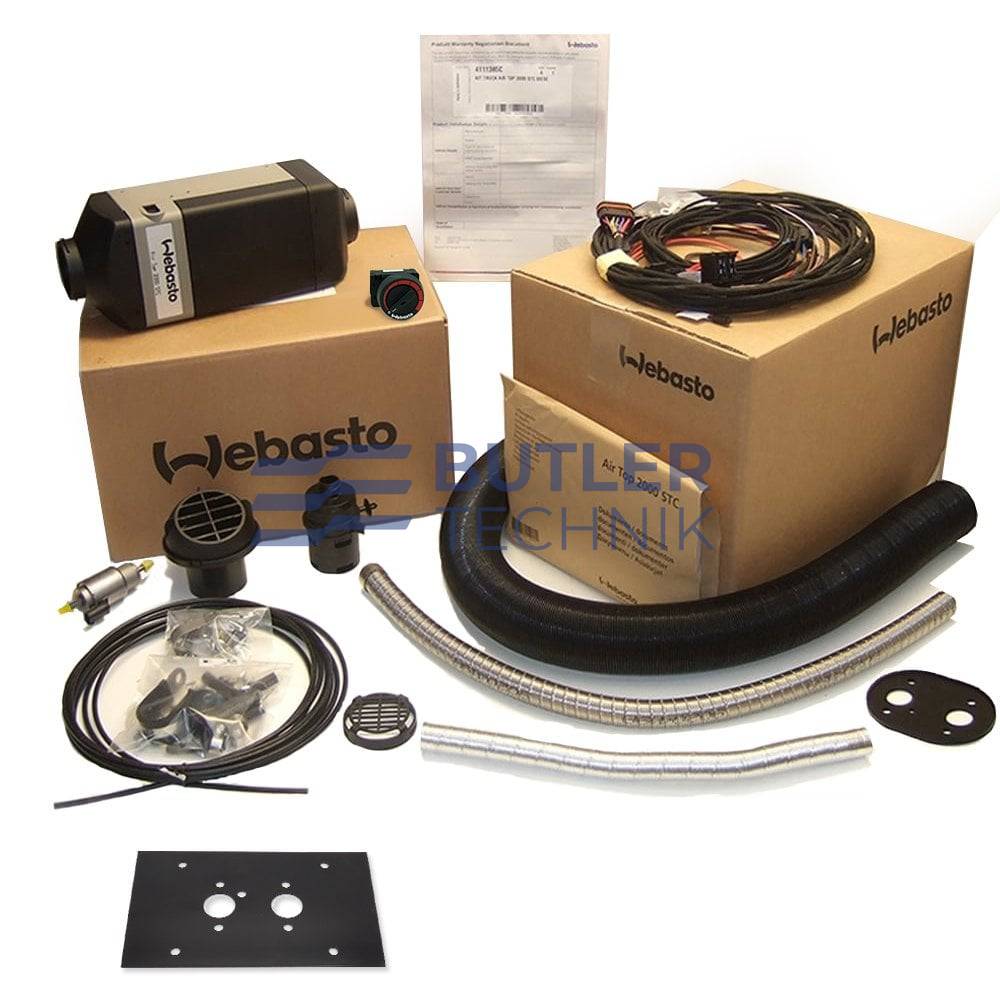 Webasto Air top Heater 2000 STC Petrol Gasoline Kit 12v with Rotary Rheostat - 4114674A