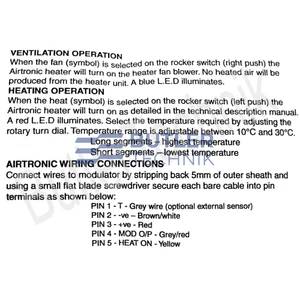 Eberspacher Heater Modulator Control with Switch and Sensor | 30100200 | 292100300200 