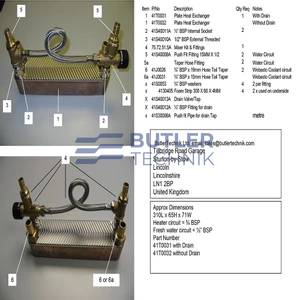 Webasto Motor Home Plate Heat Exchanger with Mixer Valve | 4111209A 