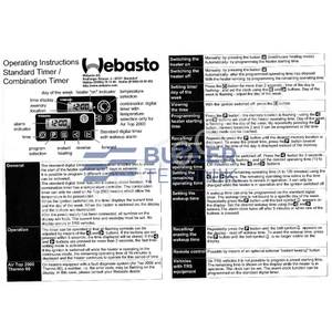 Webasto Air Top heater Timer 12v or 24v | 88206A 