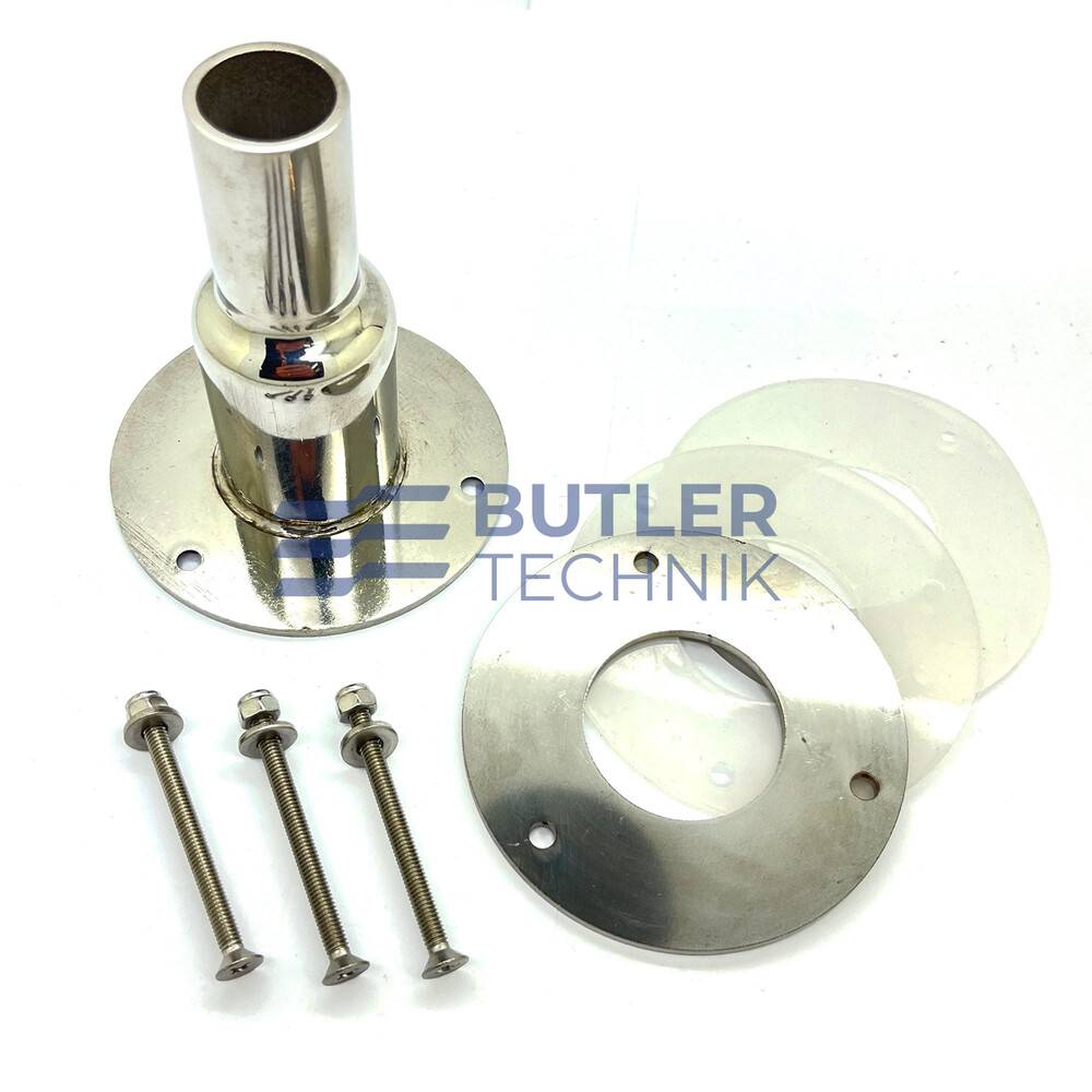 Webasto 24mm exhaust hull skin fitting straight through for Eberspacher or  Marine Heaters 