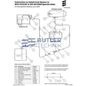 Eberspacher Marine diesel heater Fuel Kit ISO7840 M4 8mtrs 