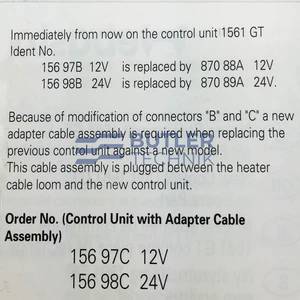 Webasto HL18 HL32 control box conversion harness | 86926A | Butler Technik