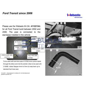 Webasto Ford Transit and Transit Custom Fuel pick up kit 