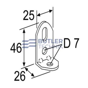 Webasto or Eberspacher fuel pump exhaust mount universal angle bracket | 1320232A 