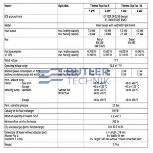 Webasto Thermo Top Evo 5 Diesel Marine kit with Multi-controller HD 12v | 4117849A 