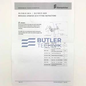 Eberspacher Mercedes Sprinter 2018 2019 Fuel Tank Sender Unit Standpipe Kit | 292180010414 