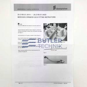 Eberspacher Mercedes Sprinter 2018 2019 Fuel Tank Sender Unit Standpipe Kit | 292180010414 