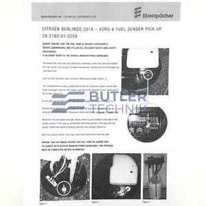 Eberspacher Fuel Sender Kit for Citroen Berlingo 2016 onwards | 292180010208 