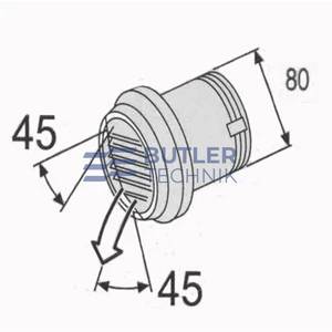 Webasto Air Outlet for 80mm ducting | 107984 