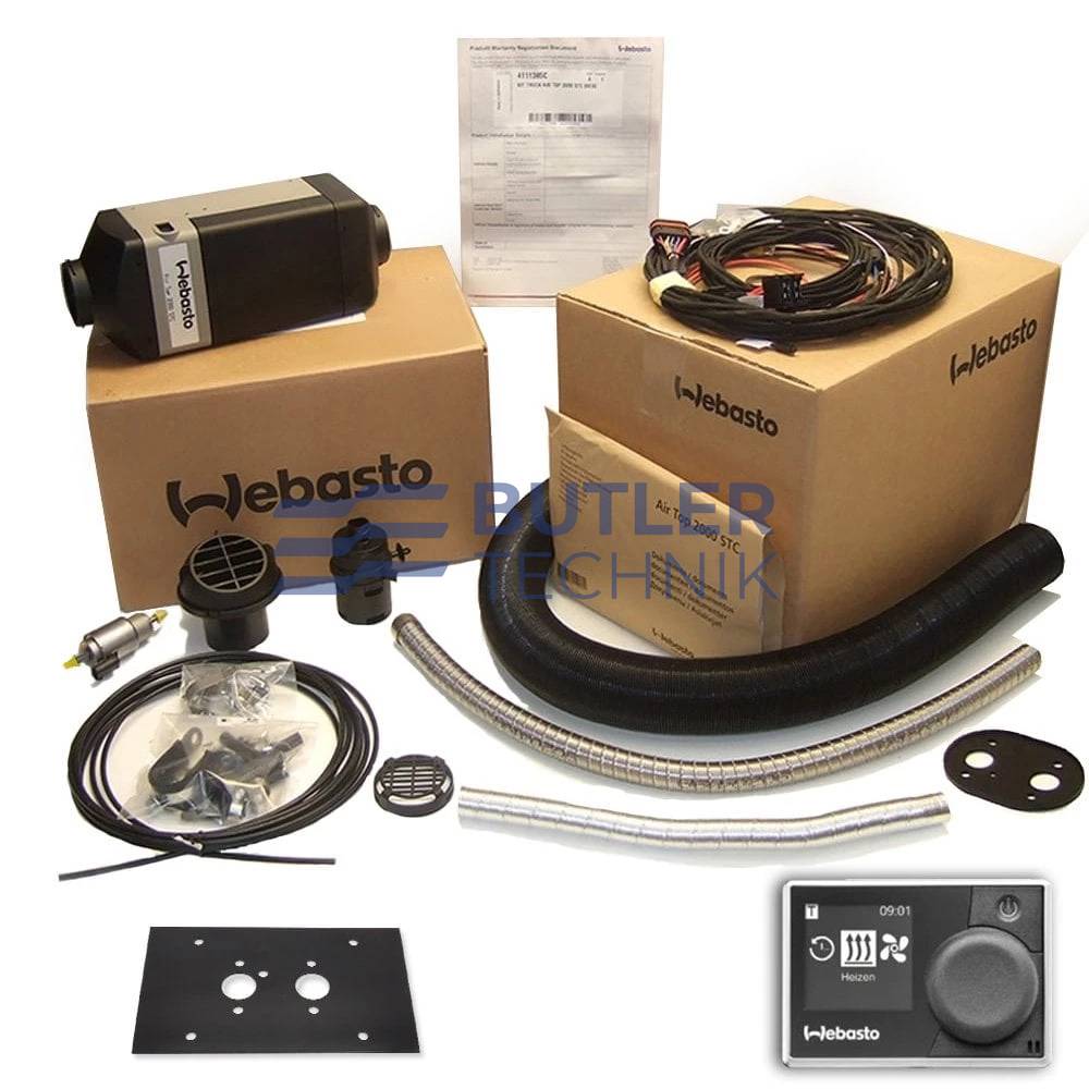 Webasto Air Top 2000 STC Petrol Kit 12v RV Harness & Multi Control HD 