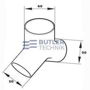 Eberspacher Ducting Y-Branch 60 x 50 x 50 