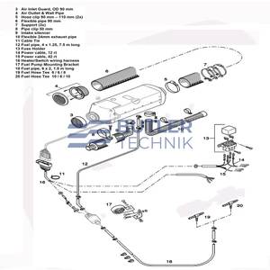 Eberspacher Airtronic D5 Installation Kit | 252361800000 