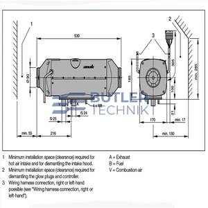 Eberspacher Airtronic D5 24v heater unit & fuel pump | 252362050000 
