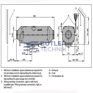 Eberspacher D5 Airtronic Heater 12v includes fuel dosing pump 