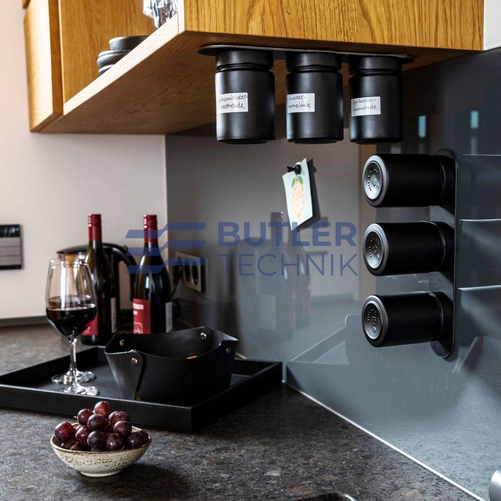 Silwy Magnetic Spice Jars Black 192ml - Set of 3 