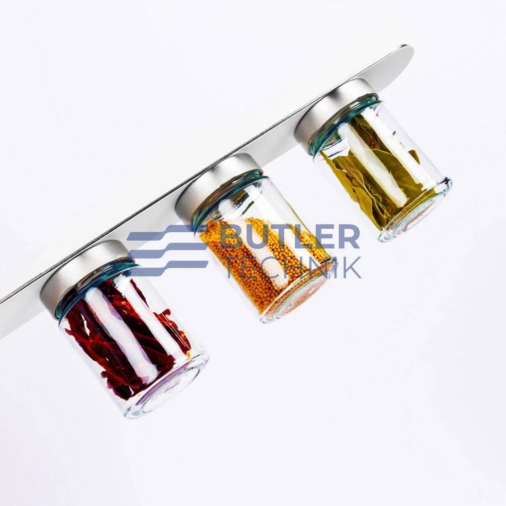 Silwy Magnetic Spice Jars Glass Delicacies set 192ml RV Camping Boat Butler Technik