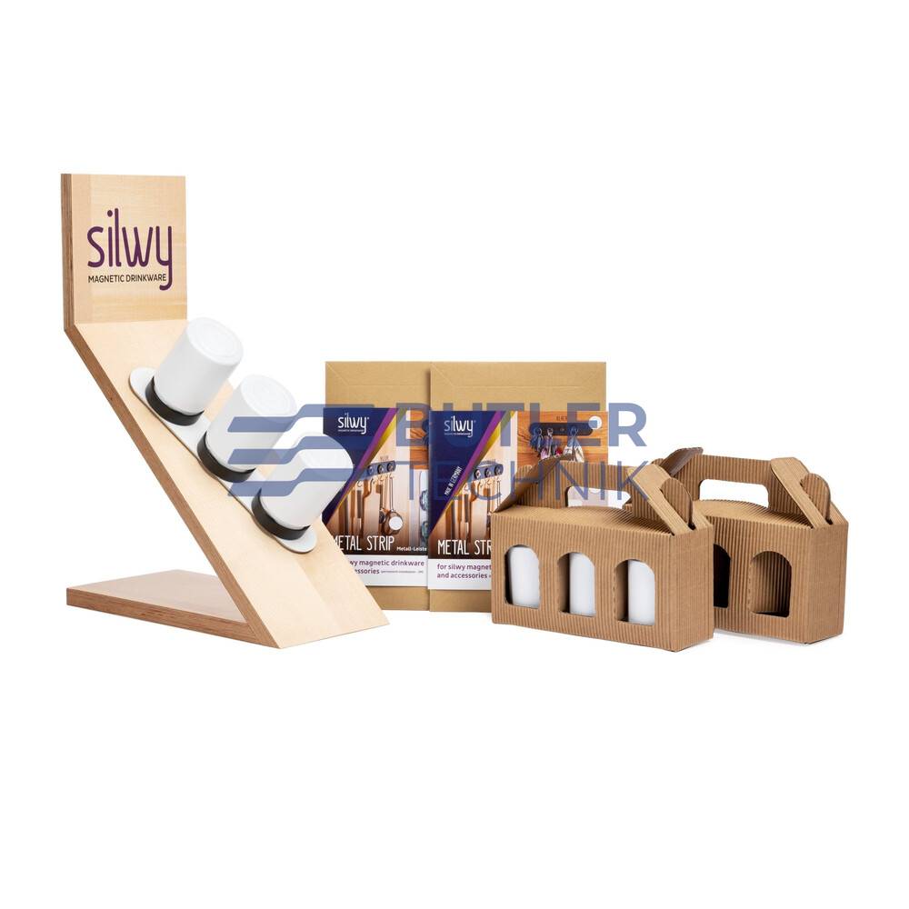 Silwy Magnetic Spice Jars White 192ml - Set of 3 