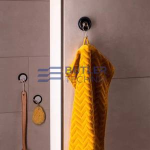 Silwy Luxury White Magnetic Hook with Metal Nano-Gel Pad BLACK 