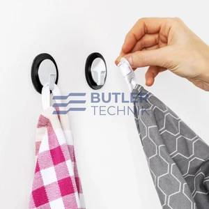 Silwy Luxury White Magnetic Hook with Metal Nano-Gel Pad BLACK 
