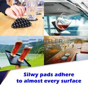 Silwy Magnetic Plastic Beer Glasses with Nano-gel Coasters - Set of 6 