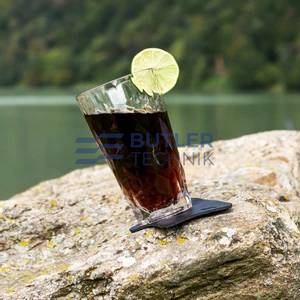 Silwy Magnetic Plastic Longdrink Glasses with Nano-gel coasters - Set of 6 - Clear 