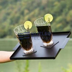 Silwy Magnetic Plastic Longdrink Glasses with Nano-gel coasters - Set of 6 - Clear 