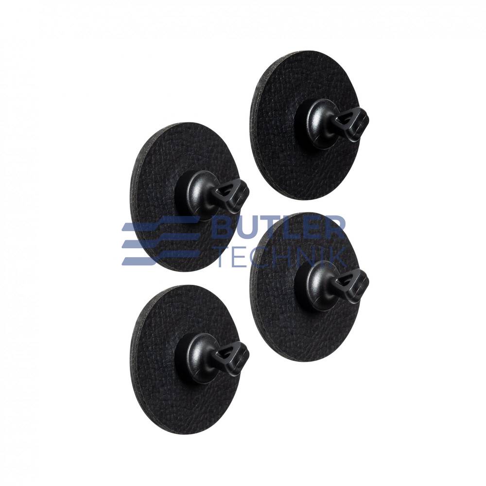 Silwy Magnetic FLEX Pins with Metal Nano-gel Pads - Black - 4 Pack 