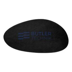 Silwy Metal Nano-Gel Placemat with Leather Coating - Large - Black 