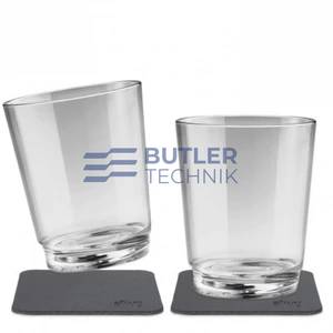 Silwy Magnetic Plastic Drinking Cups 250ml with Nano-gel Coasters - The Classic - Set of 2 