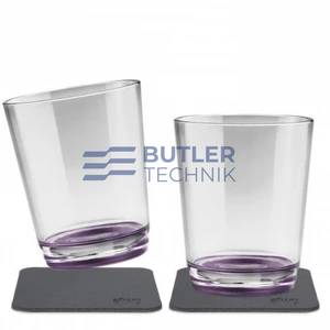 Silwy Magnetic Drinking Cup with Nano-gel Coasters - Set of 2 - Very Berry 