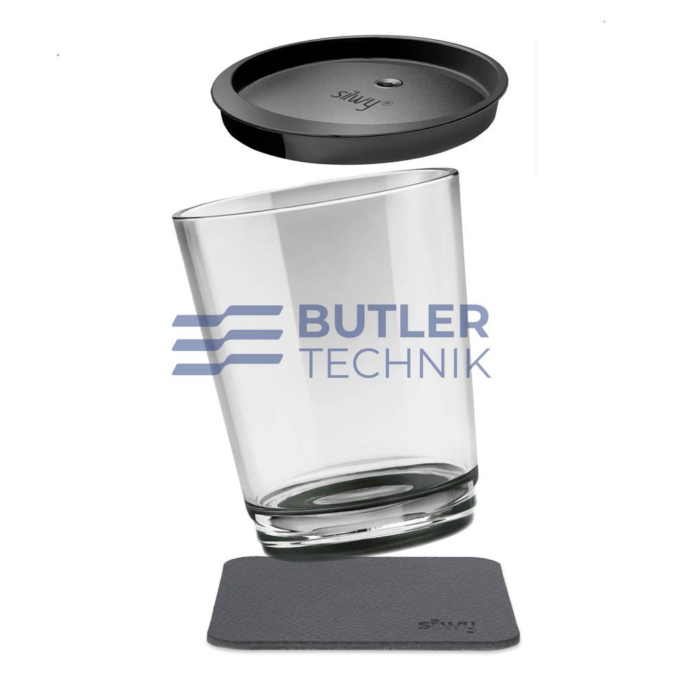 Silwy Magnetic Plastic Drinking Cup With Lid - Pearl Grey 