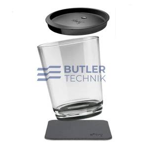 Silwy Magnetic Plastic Drinking Cup With Lid - Pearl Grey 