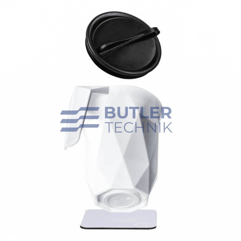 Silwy Magnetic Travel Coffee Cup with Lid and Metal Nano Gel Coaster White