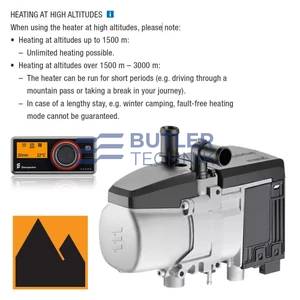 Eberspacher Espar Hydronic S3 Petrol Gasoline B5E High Altitude Ready Water Heater Kit 12v 5kW 17061 BTU inc Easy Start Pro Timer 