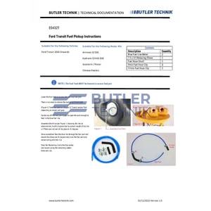 Butler Technik Eberspacher or Webasto Ford Transit Fuel Tank Connector Kit | E0432T 