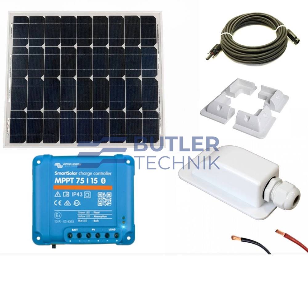 Victron Campervan & Marine Solar Charging Starter Kit 55w with Cables and Mounts 