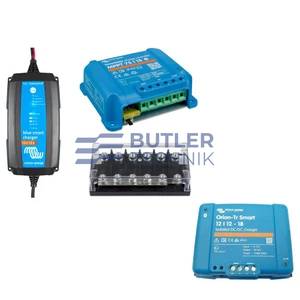 Victron Battery to Battery Charging Kit With Solar, DC-DC and Mains and 6 Way Fuse Distribution 