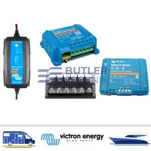 Victron Battery to Battery Charging Kit With Solar, DC-DC and Mains and 6 Way Fuse Distribution 