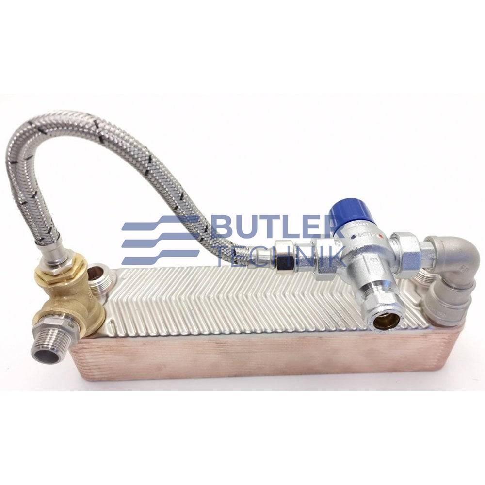 Webasto Eberspacher or  24 Plate Heat Exchanger with Thermostatic Mixer Valve for Domestic Hot Water 