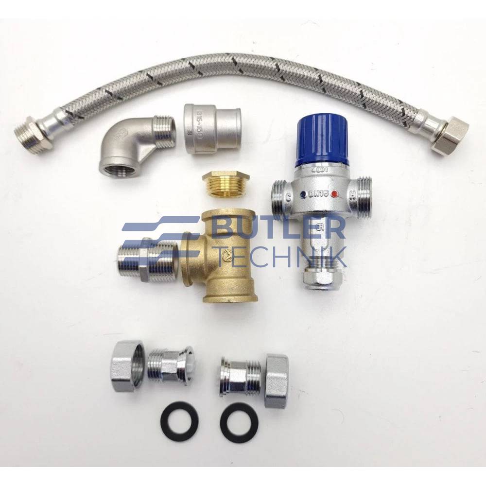 Webasto Eberspacher or Webasto Thermostatic Mixer Valve (TMV) Kit for 3/4 Thread Plate Heat Exchangers 