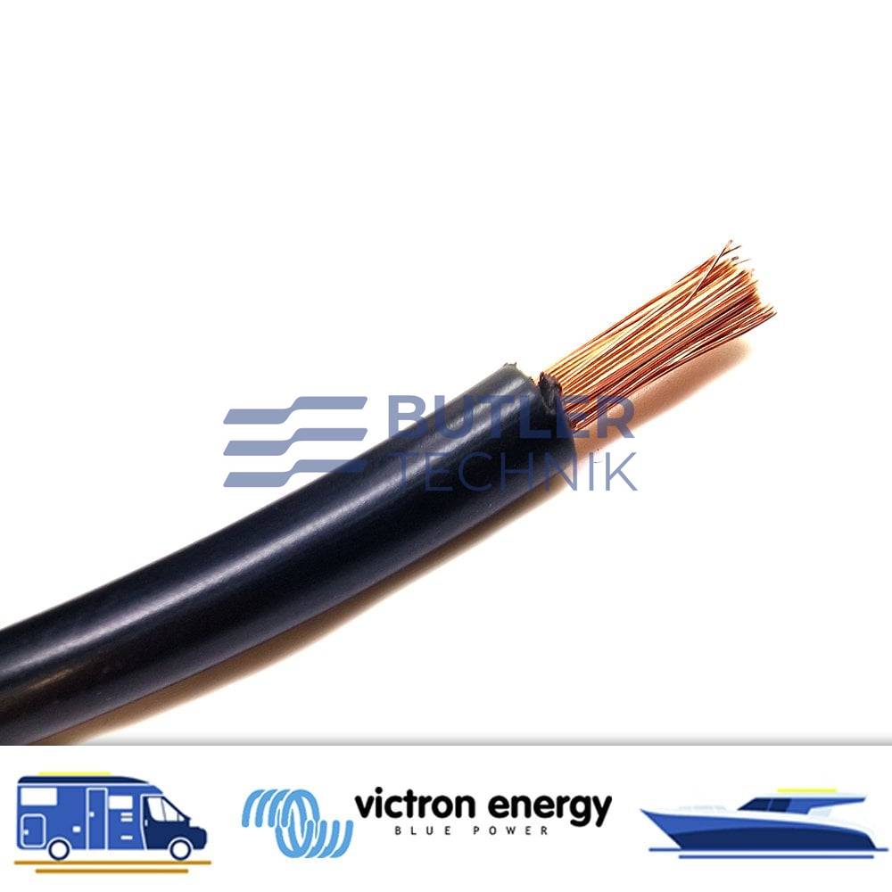 Victron Black 16mm2 Cable per meter 110amp DC For  Orion Battery Chargers Black