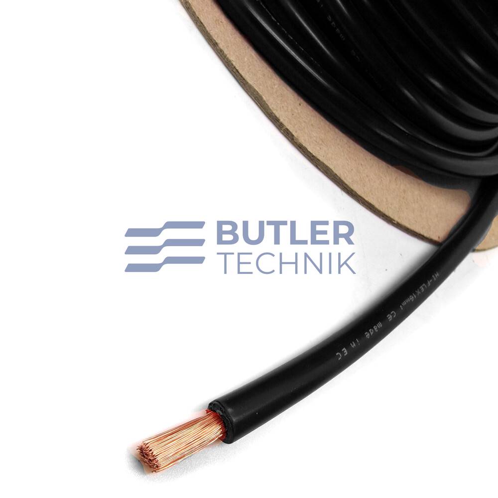 Victron BLACK 6mm2 Cable per meter 50amp DC For  Solar Chargers MPPT and Panels Black