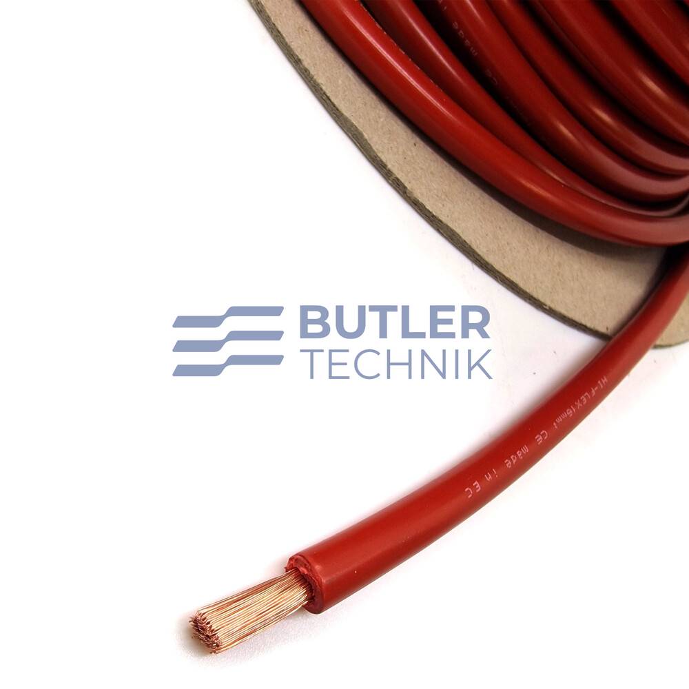 Victron Red 6mm2 Flexible Cable per meter 50amp DC For  Solar Chargers MPPT and Panels Red