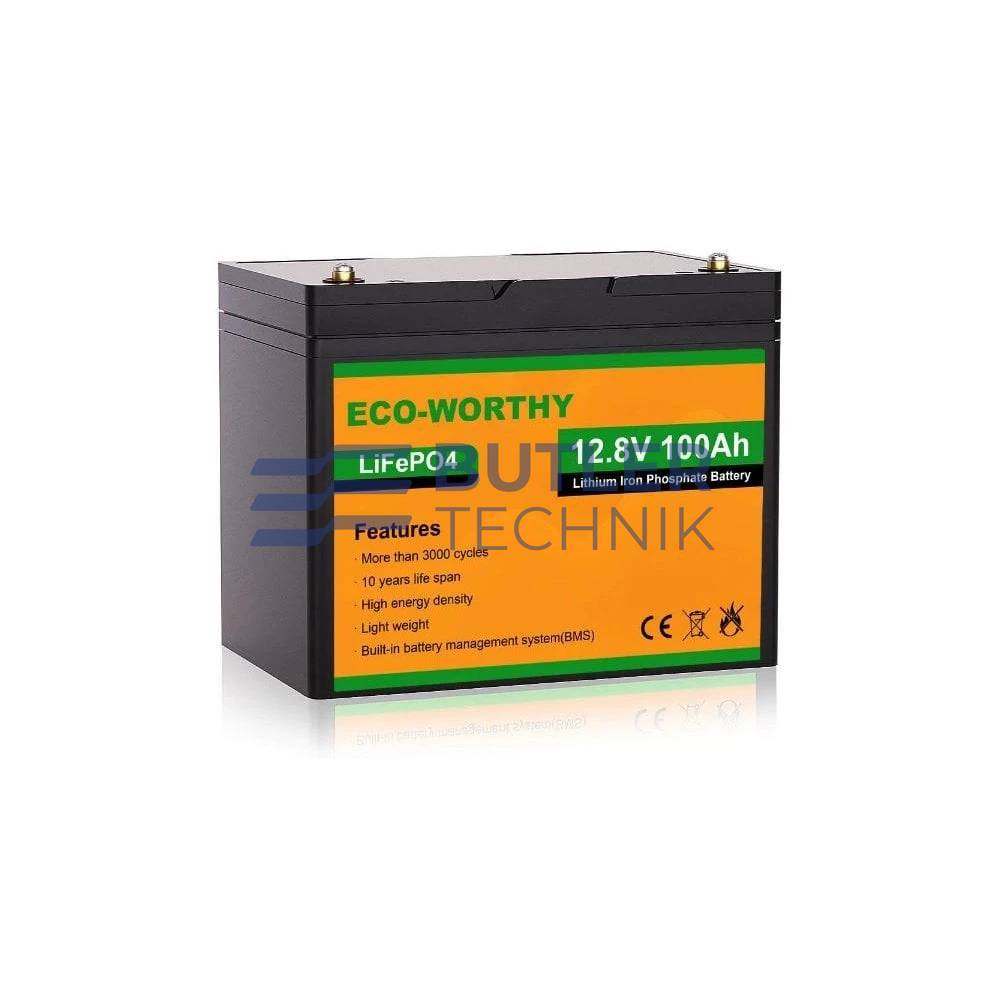 Victron ECO Worthy 100ah Lithium Battery LiFePo4 1280watts 