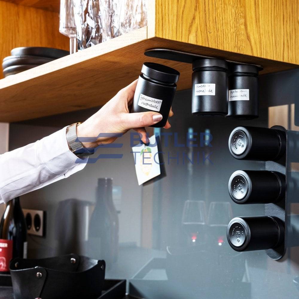 Silwy Magnetic Glass for delicacies inc. strip - ALL BLACK (192 ml) Black