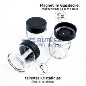 Silwy Magnetic Glasses for delicacies inc. strip - WHITE & CLASSY (192 ml) 