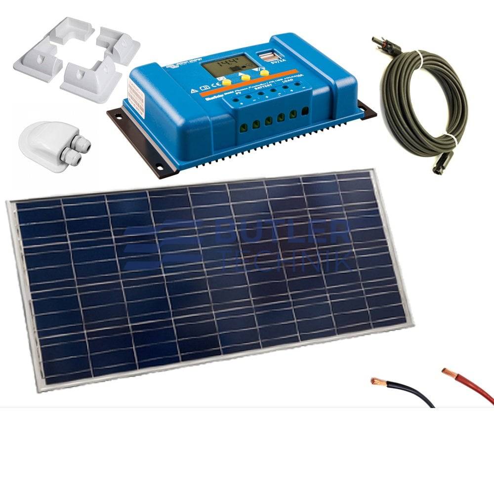 Victron PWM Controller 30a with 140w Solar Panel and Mounting Accessories Kit 