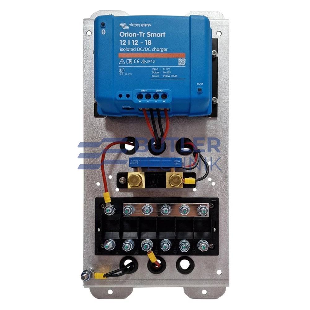 Butler Technik Victron Campervan Mount Plate Starter Kit With SmartSolar MPPT Orion-Tr Smart Charger and SmartShunt Module A Kit 