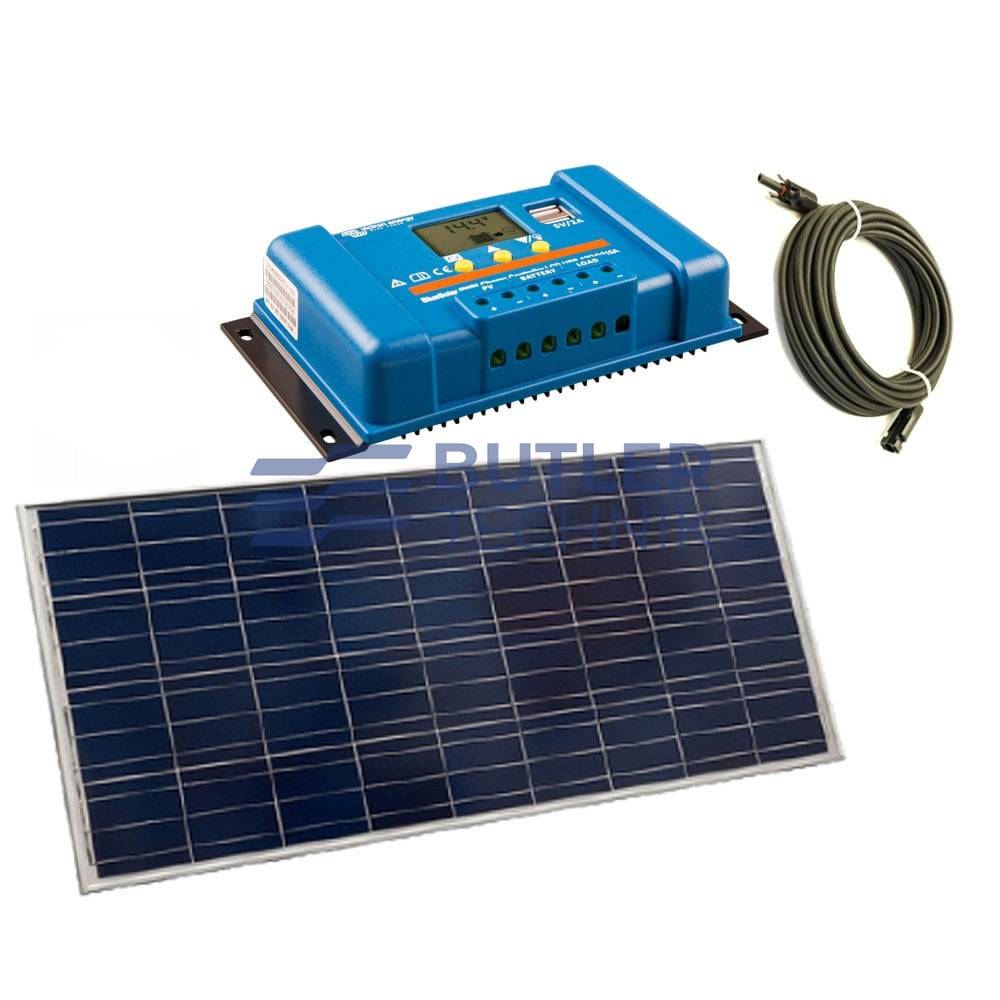 Victron 115watt Solar Bundle with PWM LCD and USB Charge Controller 